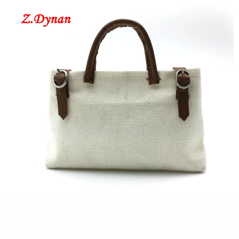 

1/6 Soldier Model Clothing Accessories Beige Canvas Handbag 12 Inch Movable Doll Body