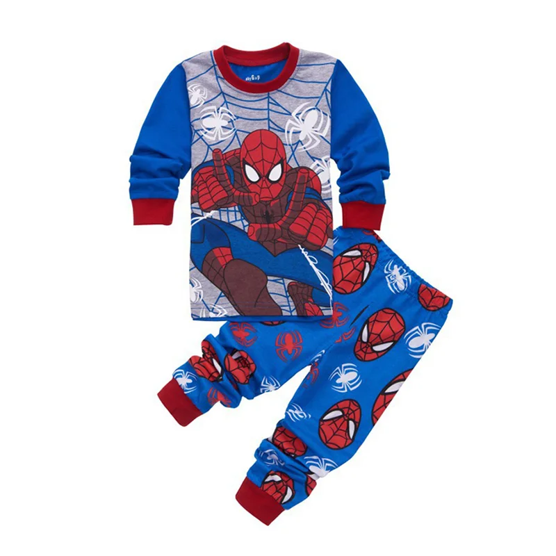 Детская Хлопковая пижама с человеком-пауком маскарадный костюм Человека-паука