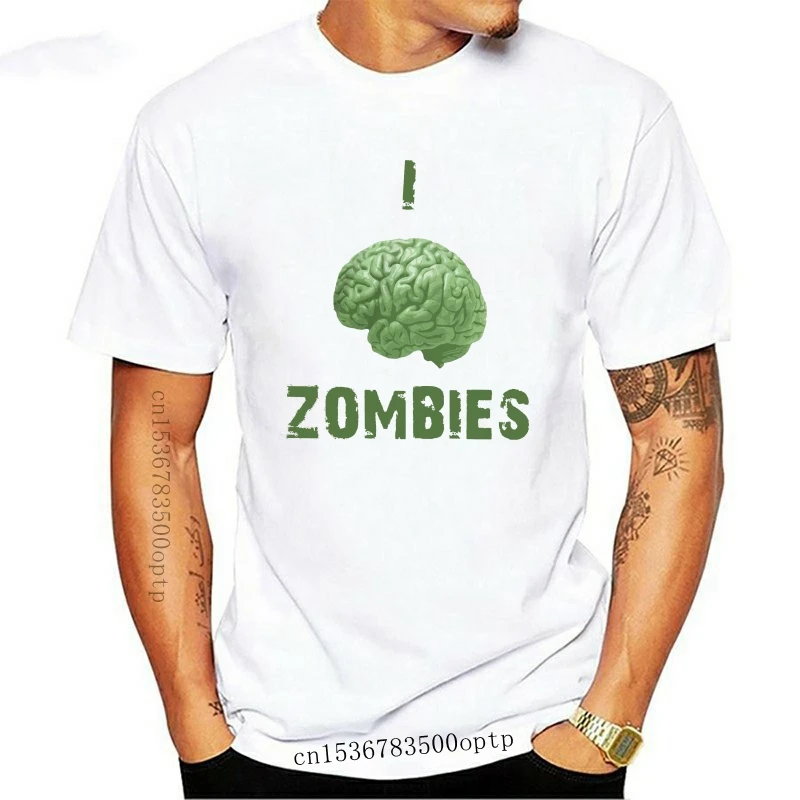 

New 2021 Men's I Brain Zombies Funny T-Shirt