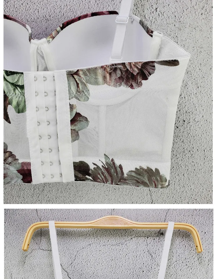 

Gauze Flower Small Suspender Waistcoat With Three-dimensional Temperament And Breast Cushion Fishbone Shaping Top Bras