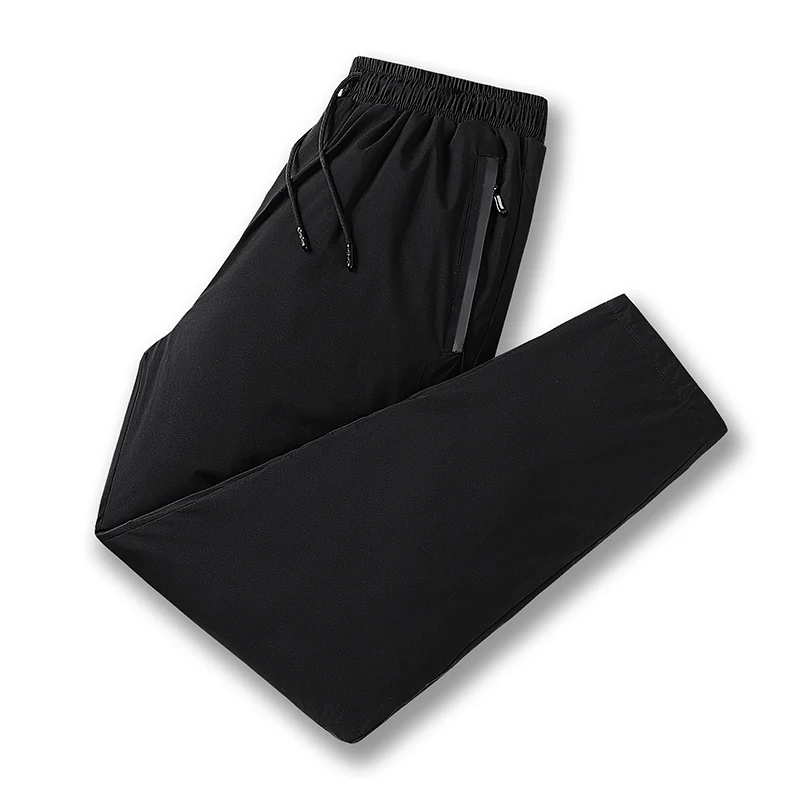 

Winter Men's Trousers Men 2020 New Solid Color Baggy Casual Waterproof Down Pants Cold Proof Warm Cotton Thickened Pants For Men