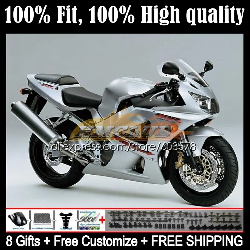 

Инъекция для HONDA CBR929RR CBR900 CBR929 RR 97CL.34 CBR 900RR 929RR 900 929 RR 00 01 CBR900RR 2000 2001 Обтекатели Глянцевые Серебряные