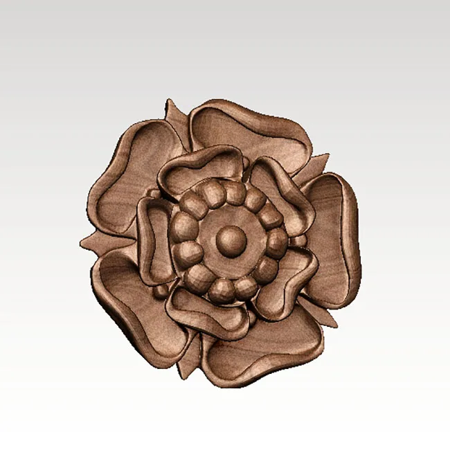 Новая модель 3D цветов розы для ЧПУ или принтеров в формате STL украшение мебели