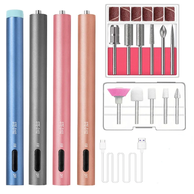 

Аккумуляторная машинка светодиодный маникюра со светодиодсветильник кой, электрическая машинка для маникюра, 15000 об/мин, инструменты для д...