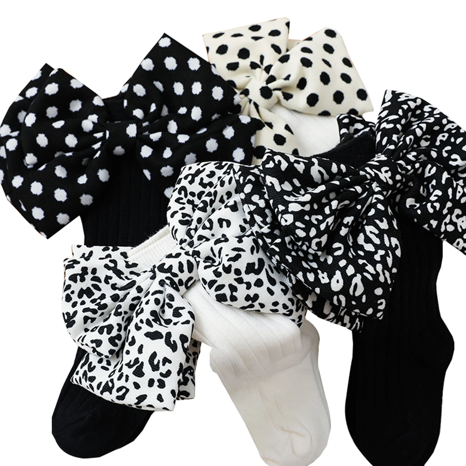 Wallarenear 0-24M Baby Girl’s Cute Socks Gift Box Fashion Print Newborn Bow and Headband Set |