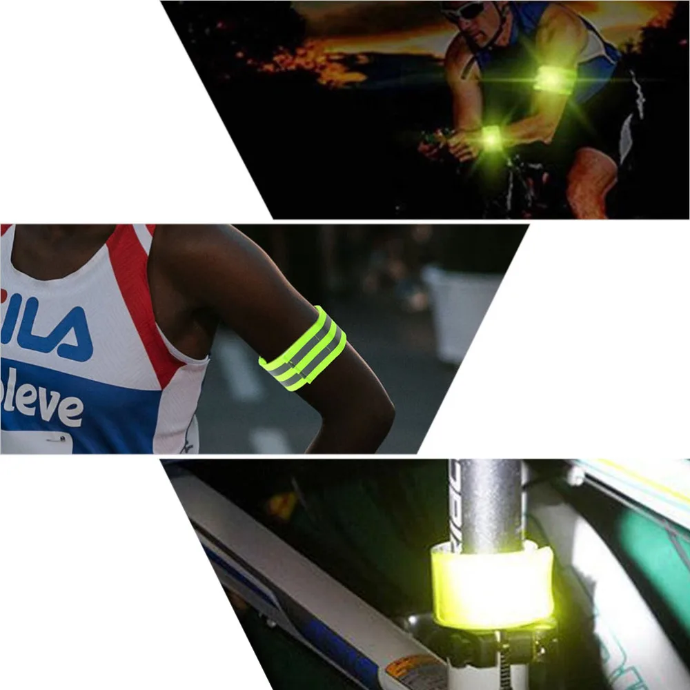 

8 Pcs Reflective Wrist Ankle Bands High Visibility Gear for Running (Green)