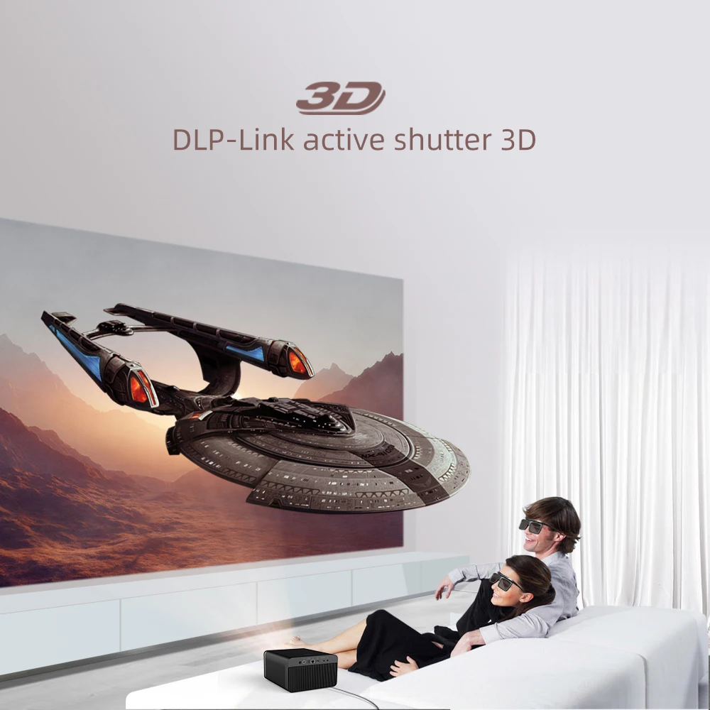 Changhong M4000 Support MEMC 4K Projector for Home.1080P DLP 3D Android Home Theater. 2000 ANSI Lumen TV Beamer. Video |