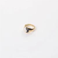 joolim pvd gold finish wave stainless steel rings for women irregular ring tarnish free jewelry