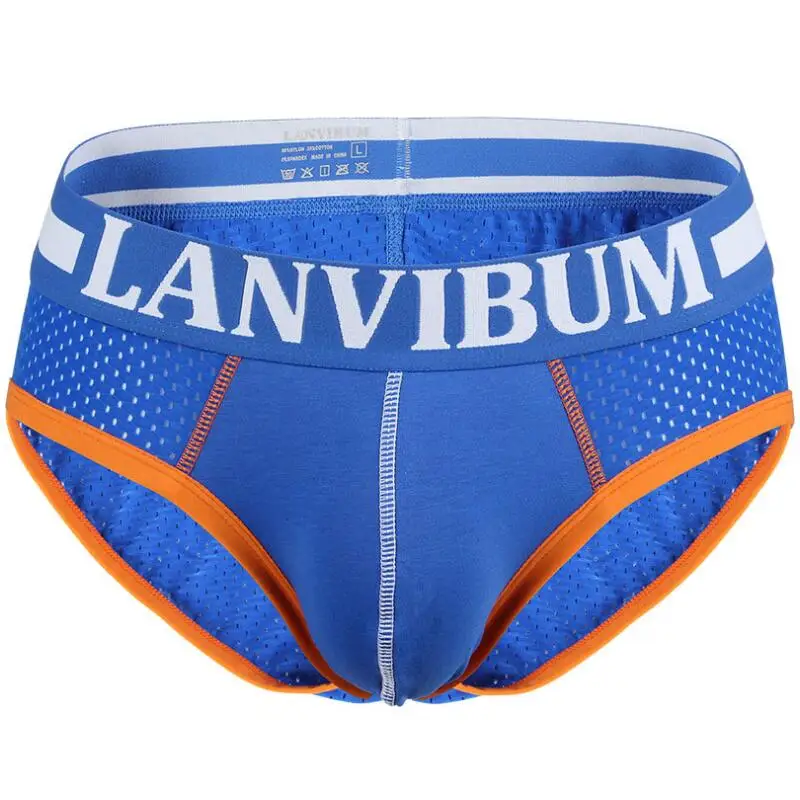 LANVIBUM человек одежда новая мода трусы муSexy Cuecas без шнуровки туфли из сетчатого