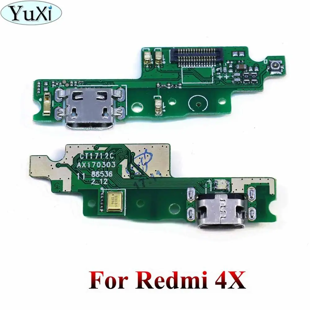 For Redmi 4X YuXi usb зарядка Нижняя плата гибкий кабель соединительные детали для Xiaomi Redmi Note 3/4/Note 3/4 Pro/4A/5A/4X/2A/3 S микрофонный модуль - Цвет: For Redmi 4X