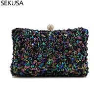 sequined women evening bags tassel new arrival day clutch 2021 banquet female wedding bridal mixed color party handbags