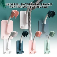 shower head holder adjustable without drilling self adhesive showerhead bracket stand wall mount spa bathroom universal abs 1pc
