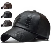 new fashion high quality fall winter men leather hat cap casual moto snapback hat mens baseball cap wholesale