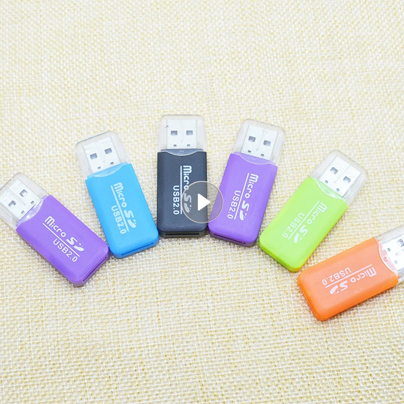

Interface Card Reader USB 2.0 High Speed Transmission Pictures Video Films Share For Cellphone Memory Card TF Micro SD For PC