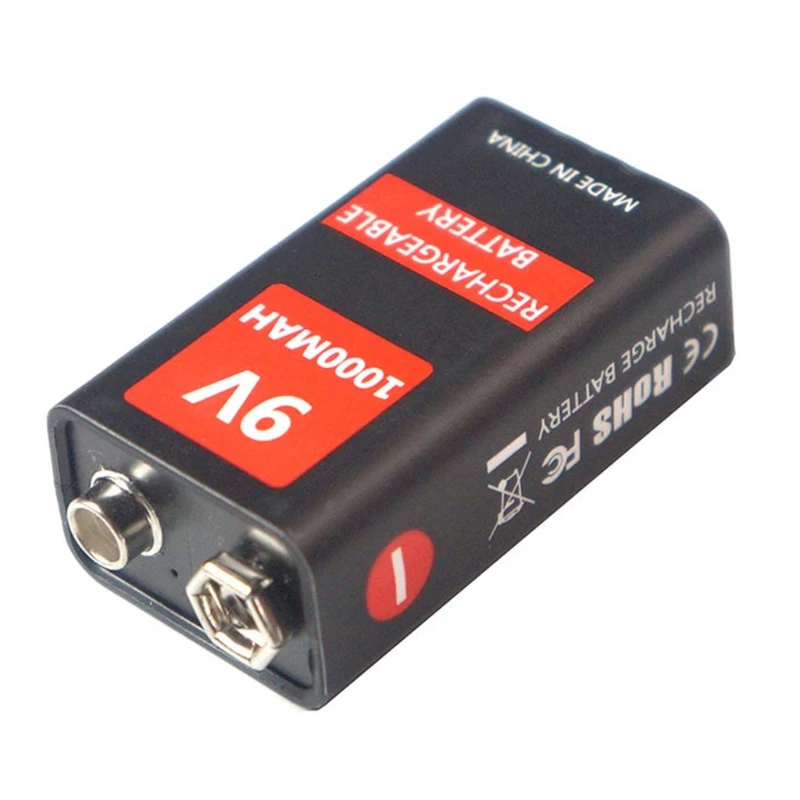 Профессиональный литий-ионный аккумулятор 9 В 1000 мАч Micro USB 6f22 подходит для