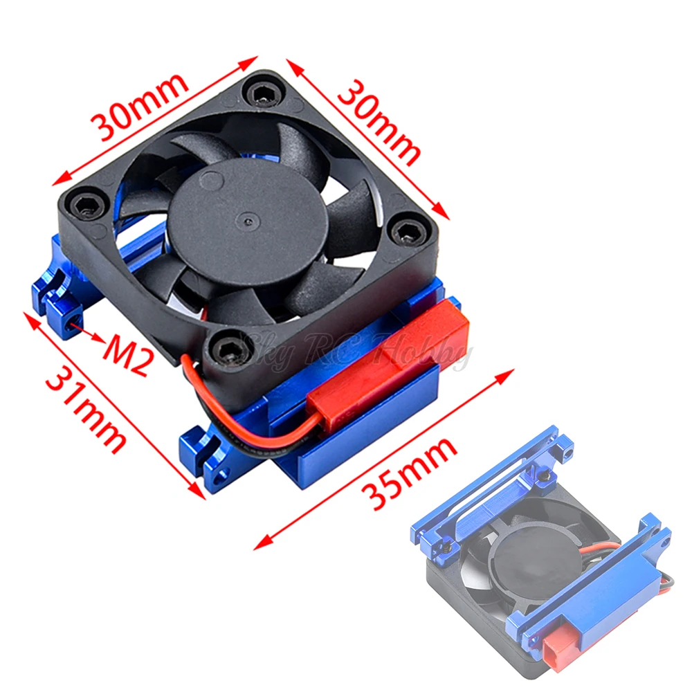 

Алюминиевый радиатор с креплением для радиатора с высокоскоростным охлаждающим вентилятором для Traxxas Slash 4X4 2WD Velineon ESC VXL-3S VXL 3S RC Car
