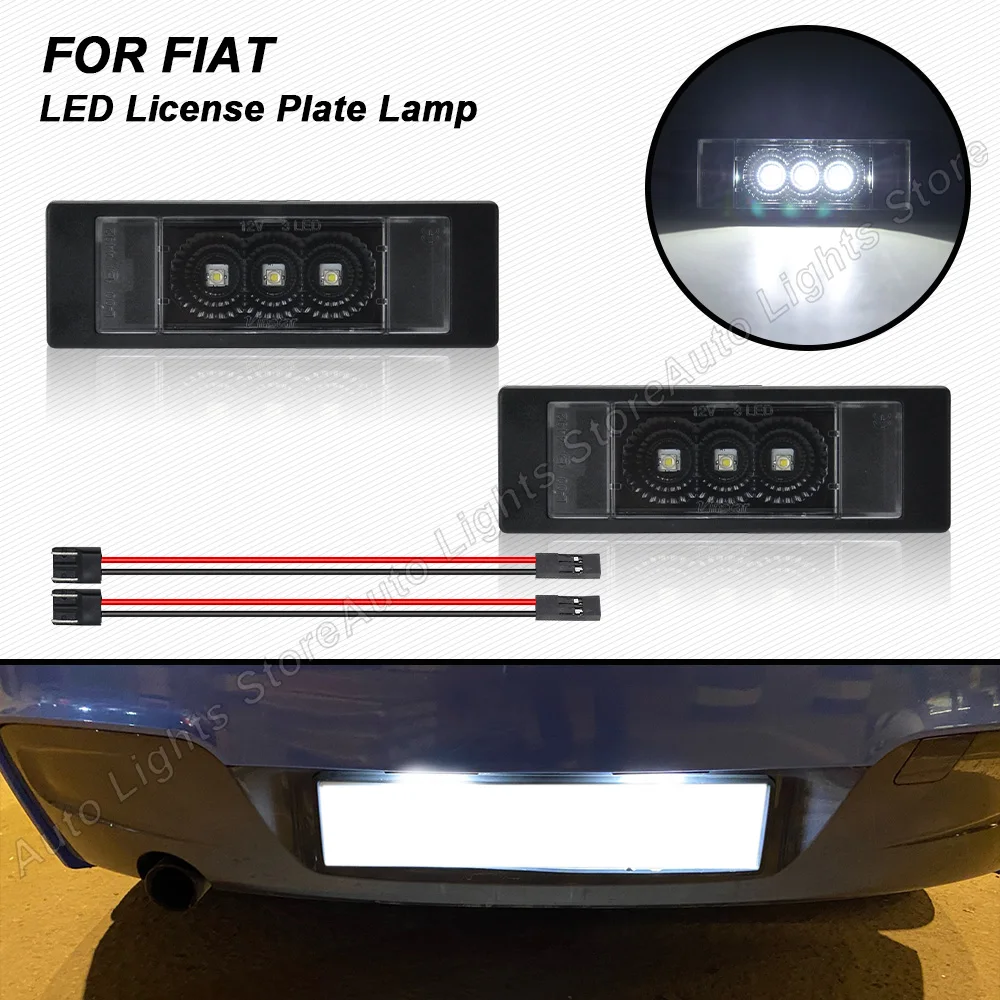 

2PCS LED License Number Plate Lights For Fiat Multipla 98~ Marea Benzina 96~99 Diesel 96~99 Bz Gamma 99~02 Ds Gamma 99~02