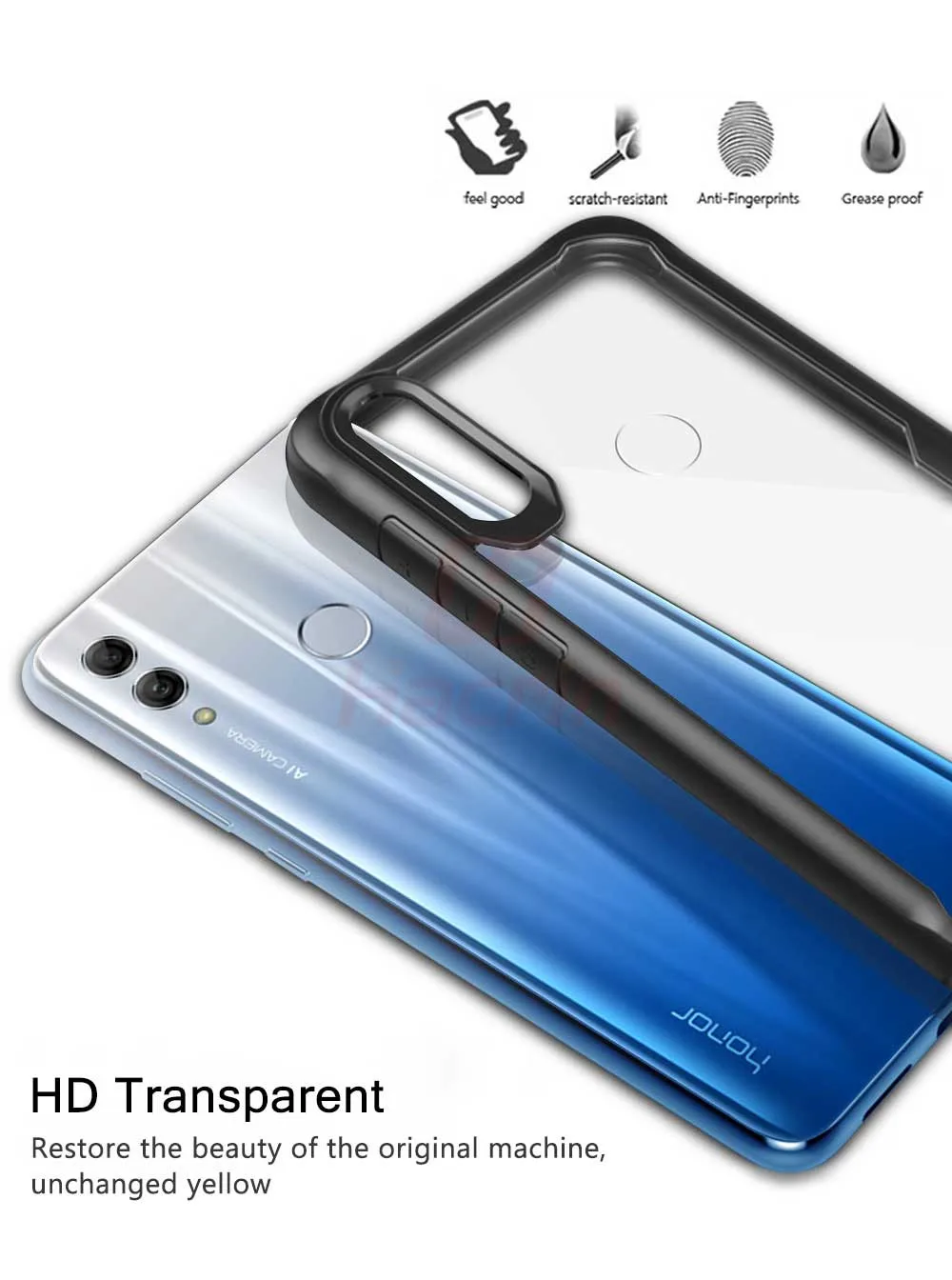 Чехол для Honor 10 Lite, чехол, противоударный, прочный бампер, прозрачный, мягкий, ТПУ, силиконовый, защитная накладка для телефона, для huawei Honor 10 Lite