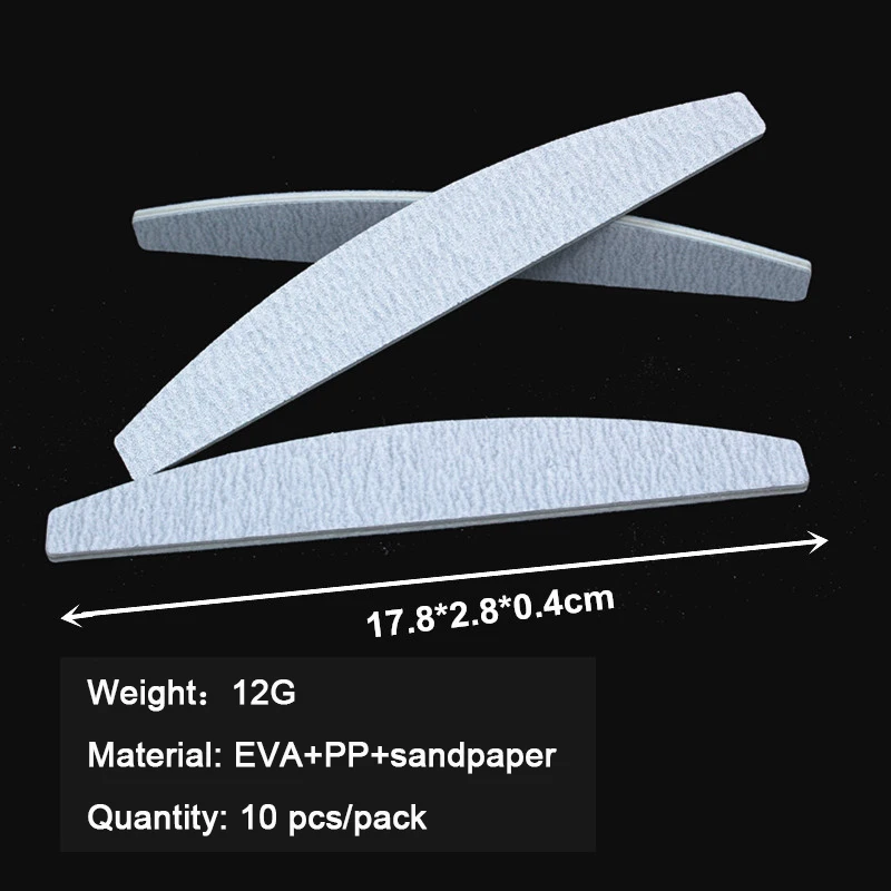 

Professional Nail File Half Moon Sandpaper Nail Sanding Blocks Grinding Polishing Manicure Care Tools