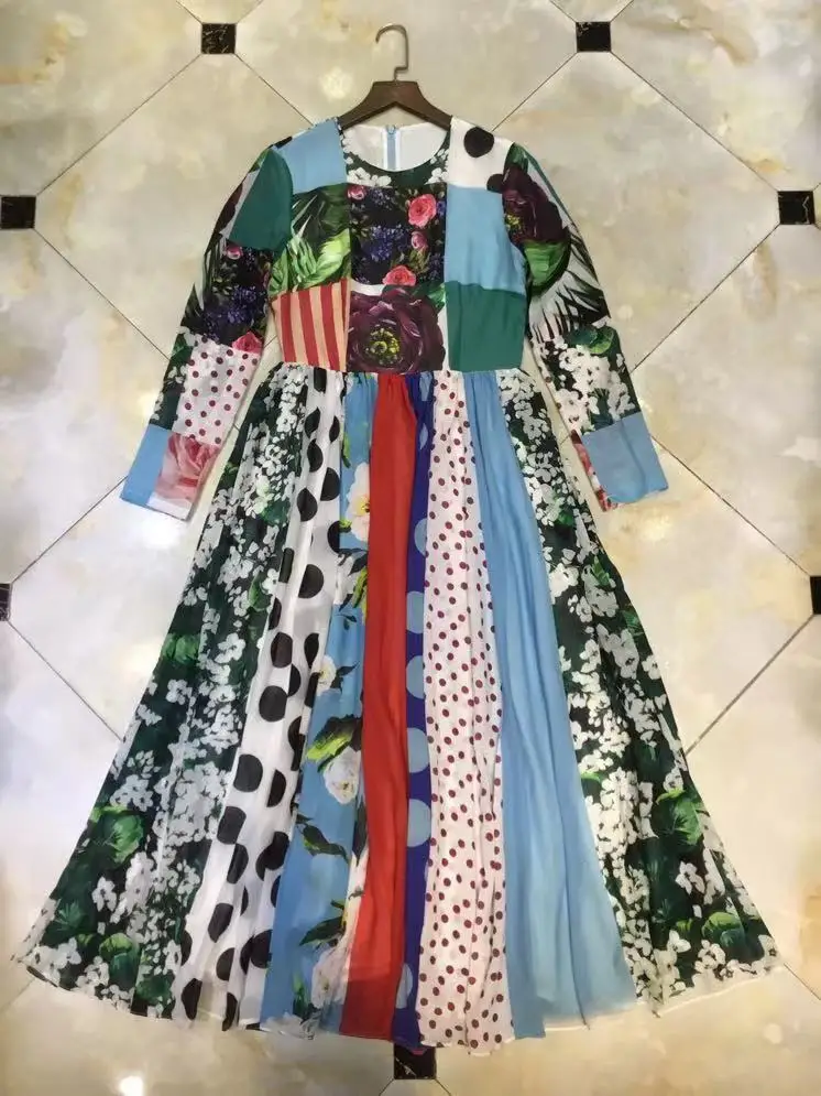 

High quality YK12413 New Fashion Women 2021 spring Luxury famous Brand European Design party style Dress