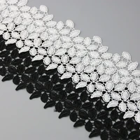 1 yardlot 100mm lace ribbon black fabric polyester garment accessories clothes trimmings embroidered lace trim handwork diy