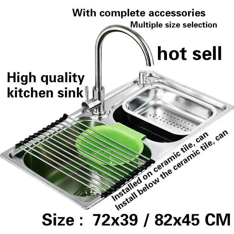 Роскошная кухонная раковина Tangwu толщиной 0 8 мм из нержавеющей стали 304 с двумя