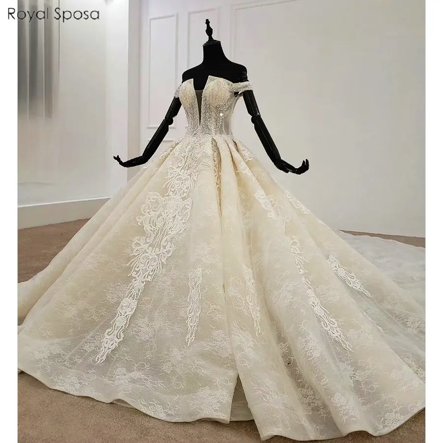 2020 роскошное бальное платье свадебное блестящее принцессы невесты|Свадебные