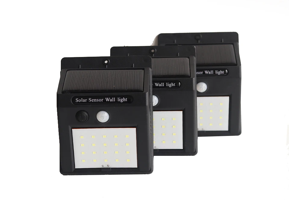 Настенный светильник уличный с питанием от солнечной энергии и датчиком