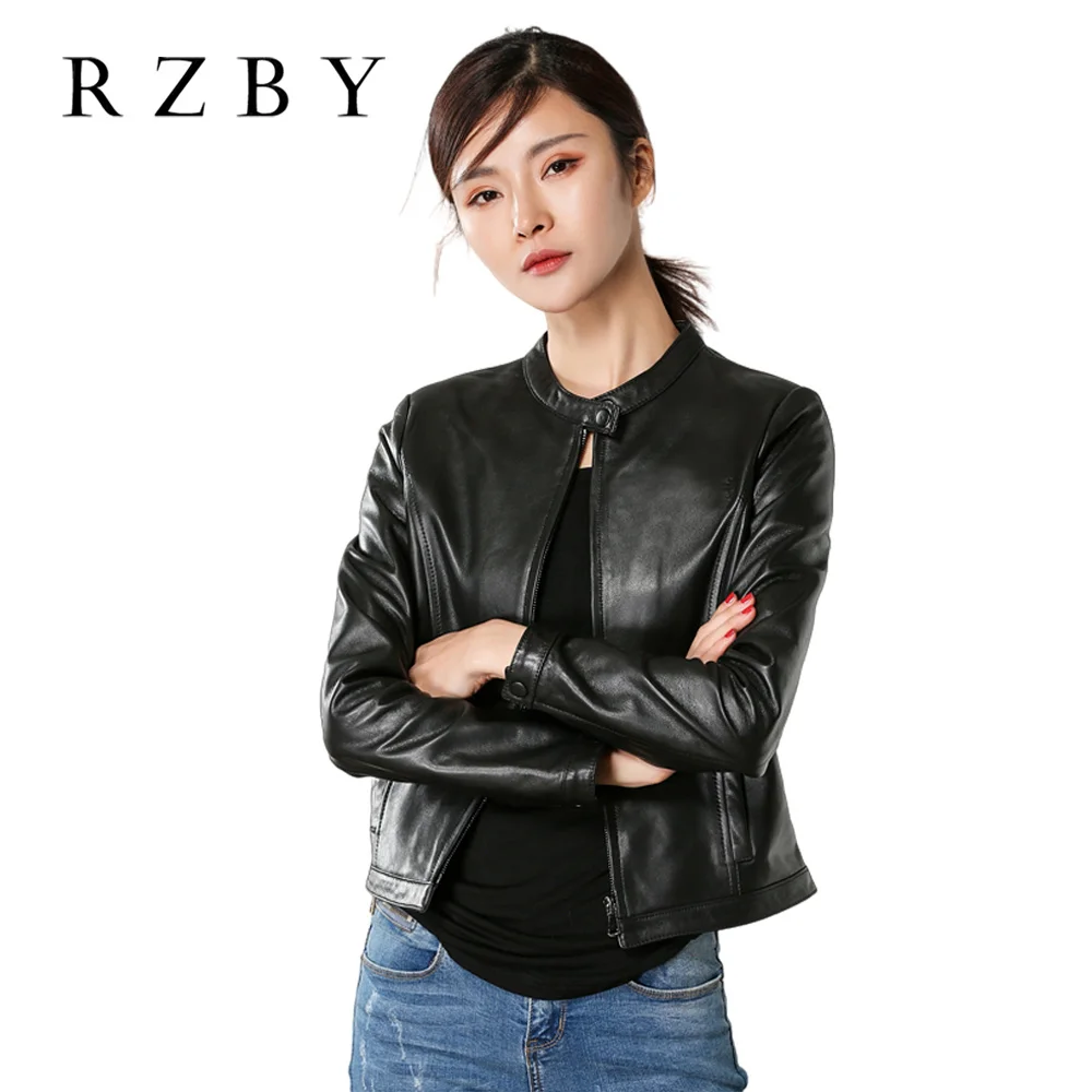 100% Genuine Sheepskin Leather Jacket Female 가죽자켓 Short real leather top Winter 2021 Women basic Plus Size Outwear RZBY247