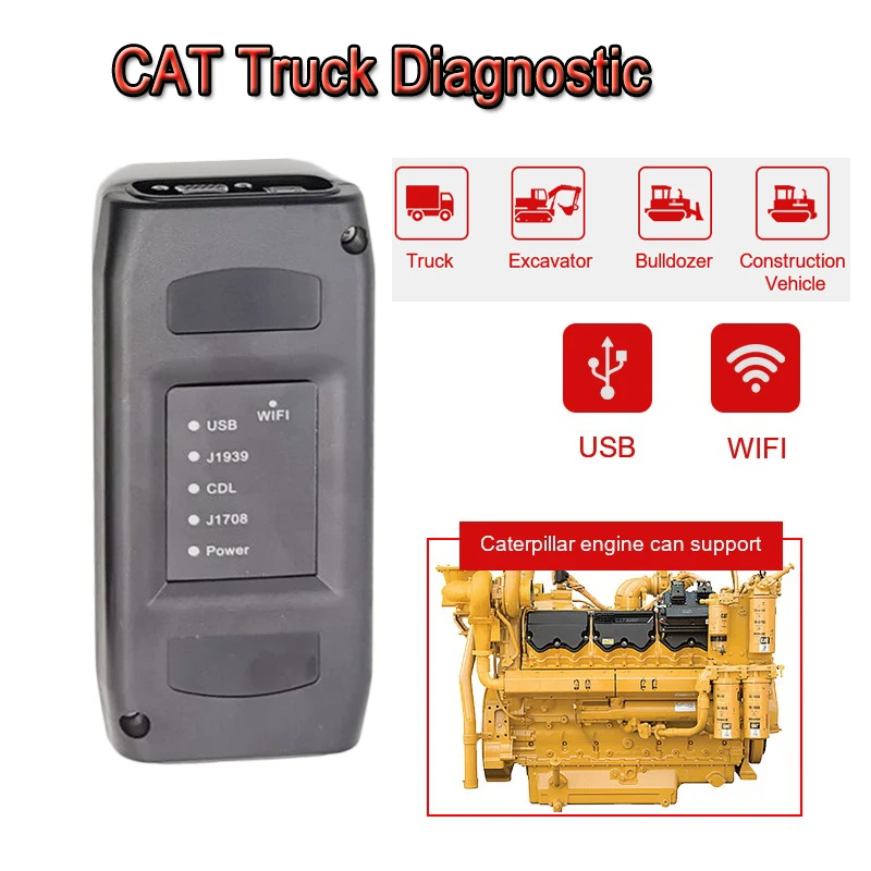 

Wifi CAT ET3 truck tool new Cat3 Truck diagnostic tool CAT3 Communication Adapter CAT-III ET 2021A / 2022A trucks diagnostics