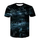 Новейшая летняя мужская футболка с математической формулой, топы с 3D принтом, модные повседневные свободные футболки с короткими рукавами