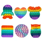 Популярные Пузырьковые фиджеты, популярные игрушки для взрослых, игрушка для снятия стресса, антистресс, мягкие сжимаемые антистрессовые подарочные антистрессовые Поп Ит