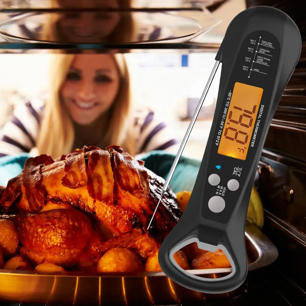 Instant Fast Reading Digital Food Meat Thermometer Waterproof Grilling BBQ LED Display Kitchen Candy | Дом и сад