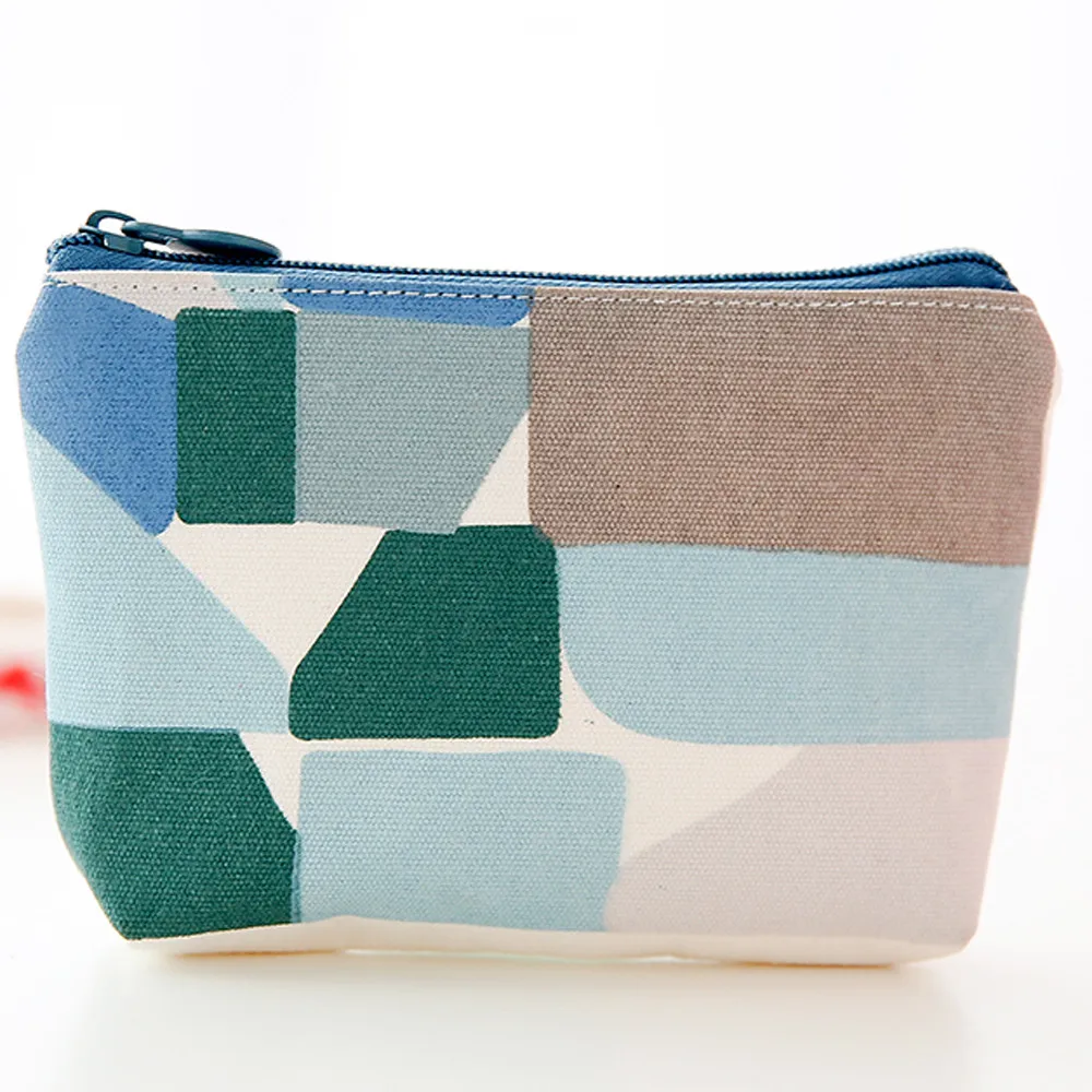 Для женщин небольшой мини деньги сумки Цвет смесь Подушка Чехол с геометрическим