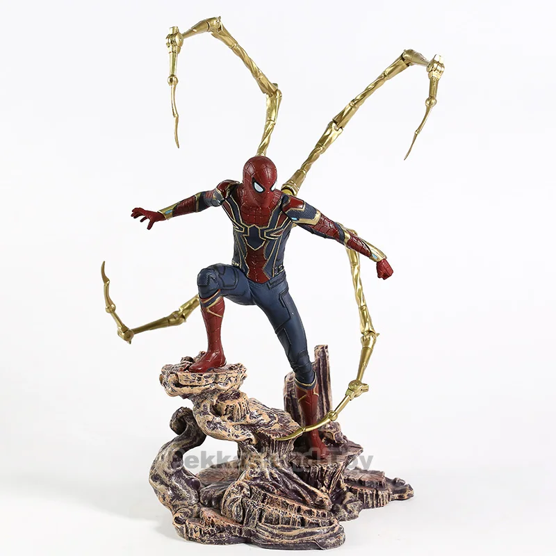 Железный студии Человек паук Статуэтка из ПВХ движущаяся фигурка Коллекционная