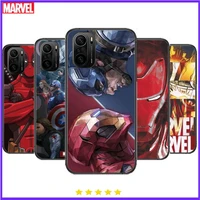 marvel hero comics phone case for xiaomi redmi poco f1 f2 f3 x3 pro m3 9c 10t lite nfc black cover silicone back prett mi 10 ult