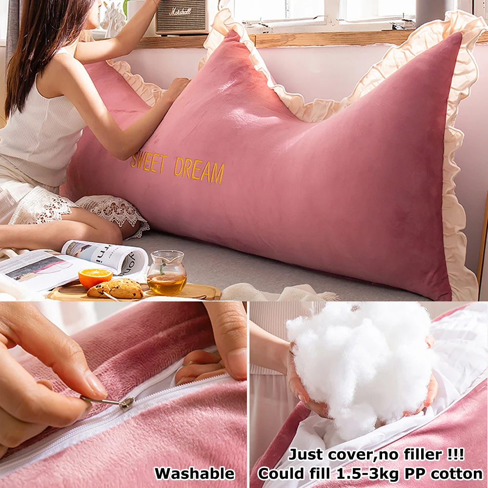 Без наполнителя розовый Подушка Корона крышка стула кружева ткань мягкость