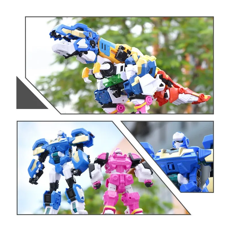 5 IN 1 Mini Force 2 Super Gino Power Transformation Robot Toys Action Figures MiniForce X Deformation Dinosaur Mecha Toy | Игрушки и