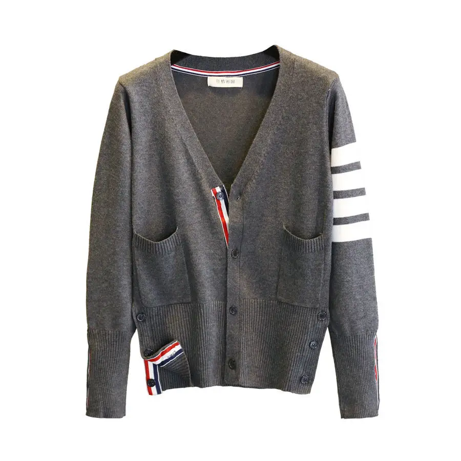 

Men's and women's knitwear cardigan women's short sweater spring autumn new couple's top loose jacket knitting