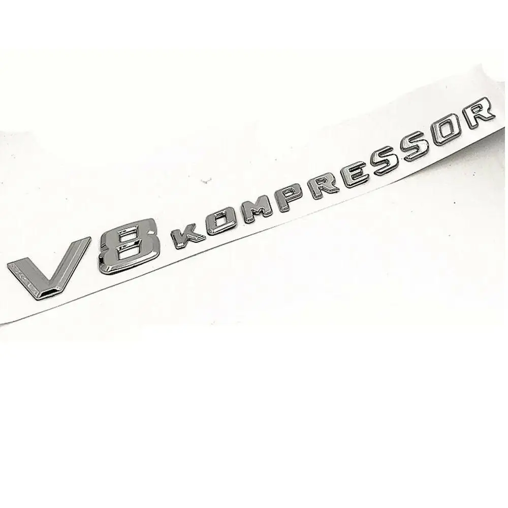 Хромированные буквы на крыло багажника для V8 компрессора эмблемы значки Mercedes Benz