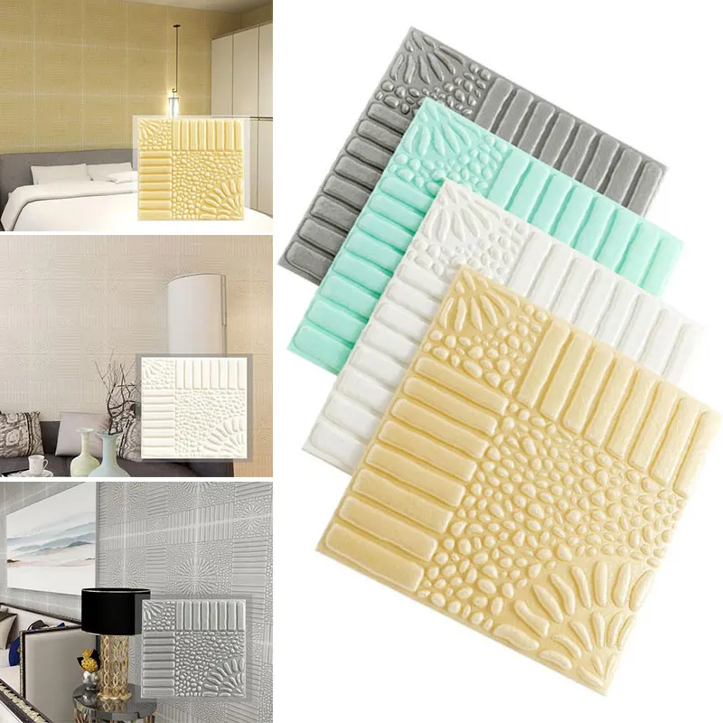 

1pc Decoractive 3D Wall Stickers Self Adhesive Foam Panels Home Decor Living Room House Decoration Bathroom Brick Sticker