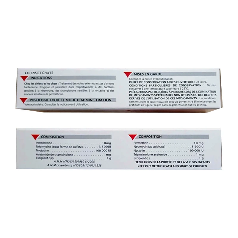 Vetoquinol Oridermyl капли для собак и кошачьих ушей 10 г инфекция ушного канала зуд вонючий