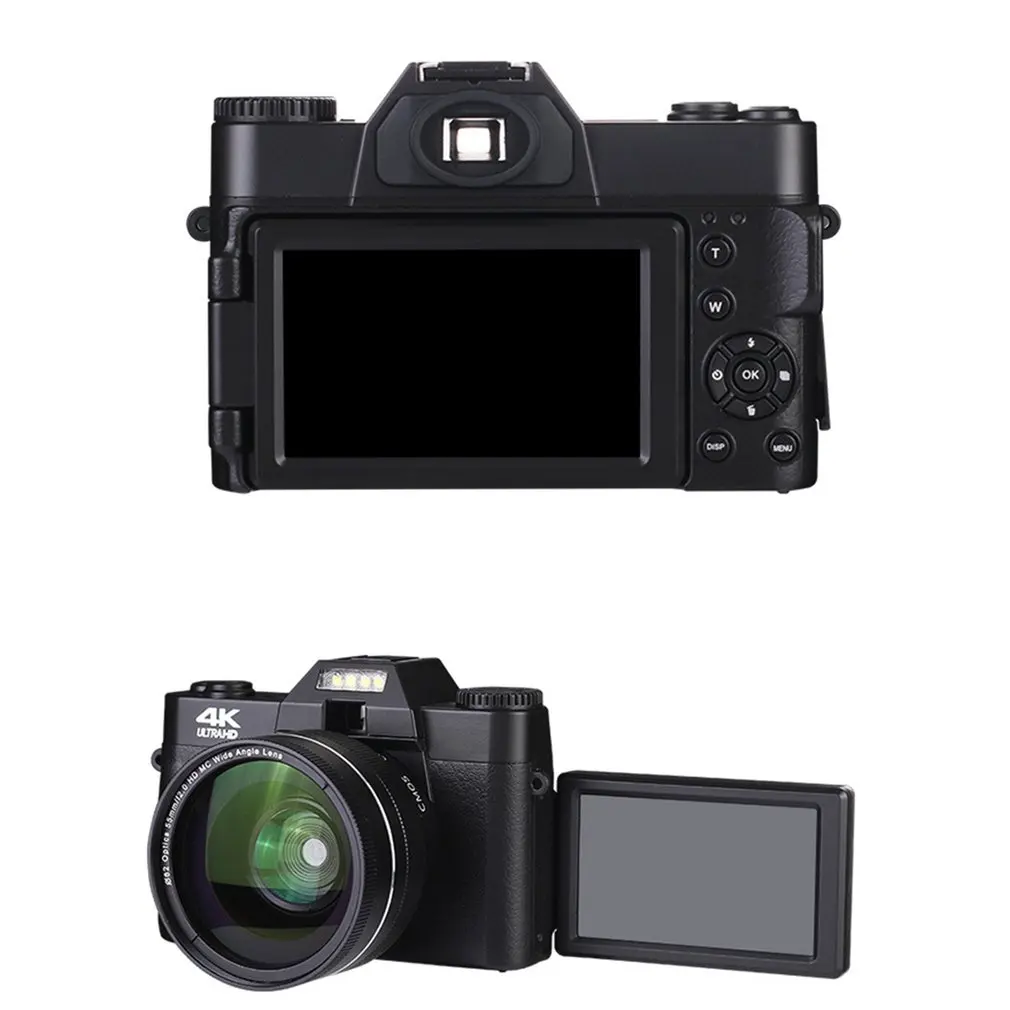 

2021 4K HD 16X Digital Camera Micro Single Retro With WiFi Professional wide angle Digital Camera Vlog External Lens Time-lapse