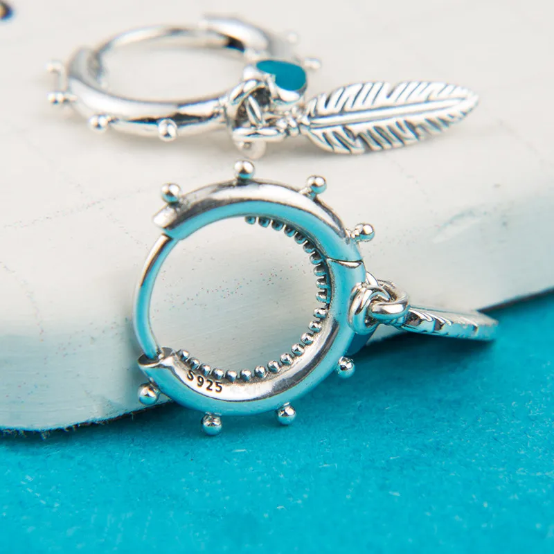 

Memnon earrings for women 2018 New summer collection spiritual Feathers Earring 925 sterling silver earing fine jewelry ER0109
