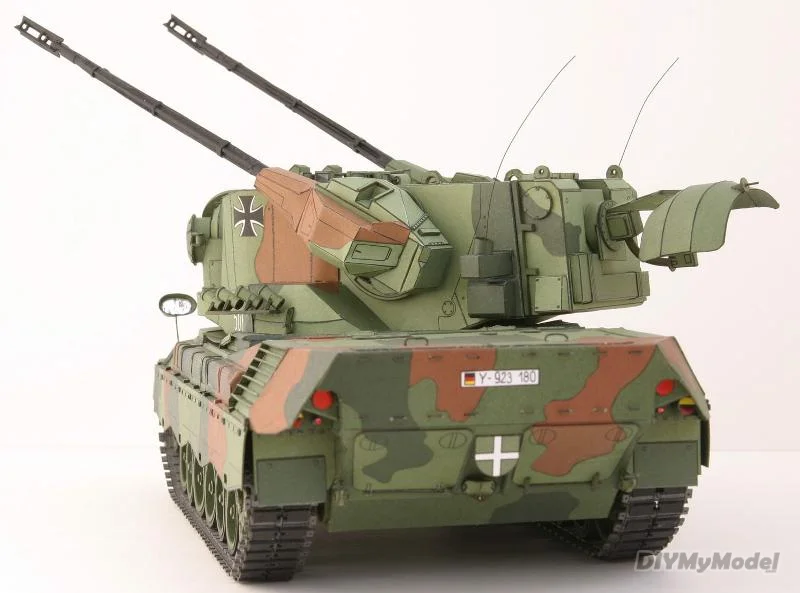 DIYMyModeI-arma antia&eacute;rea de cheetah alem&aacute;n, bricolaje, manualidades, modelo de papel, KIT hecho a mano, juguete, rompecabezas, regalo, utillaje de pel&iacute;cula-2