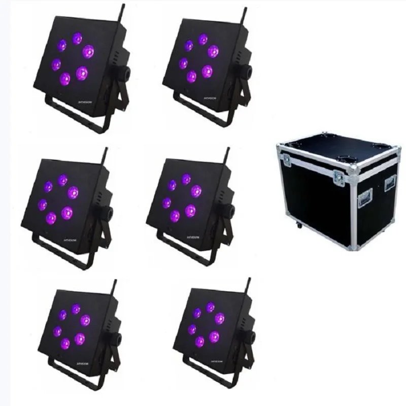 6 шт. wiht чехол для зарядки полёта 6x1 0 Вт/6x1 2 Вт/6x15 Вт rgbw rgbwa uv dmx par батарея помещений