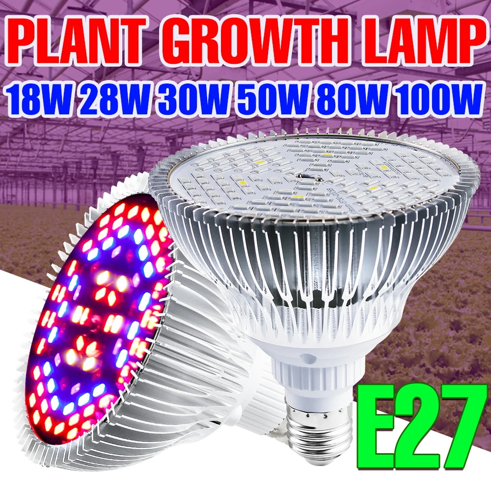 

Лампа светодиодсветодиодный полного спектра для выращивания растений, Е27, Е14, 220 В