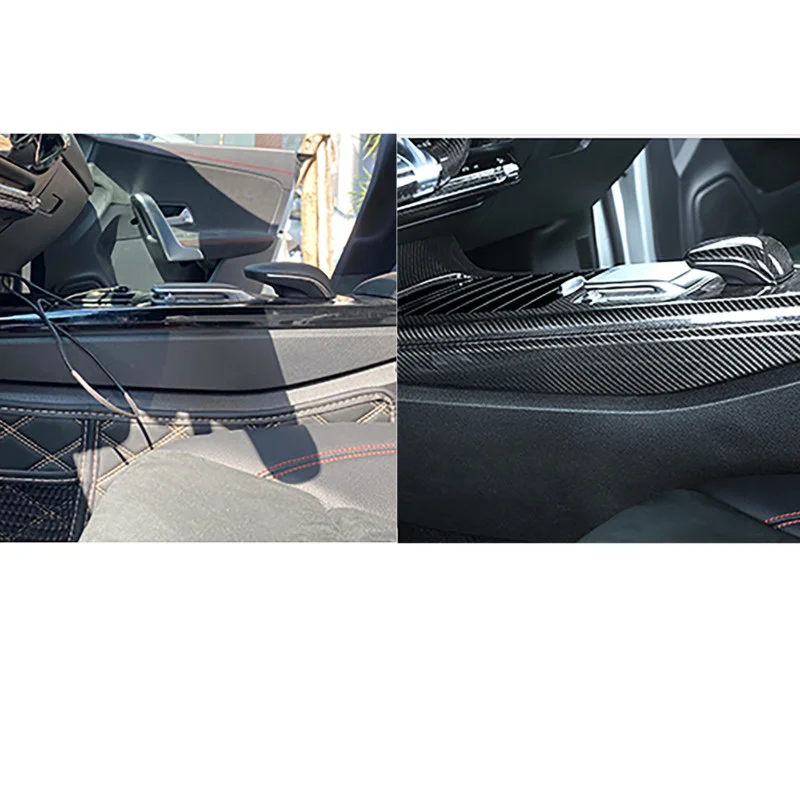 

Fit For Mercedes-Benz CLA/A-Class CLA200/260/180AMG real carbon fiber interior modification center control side strip stickers