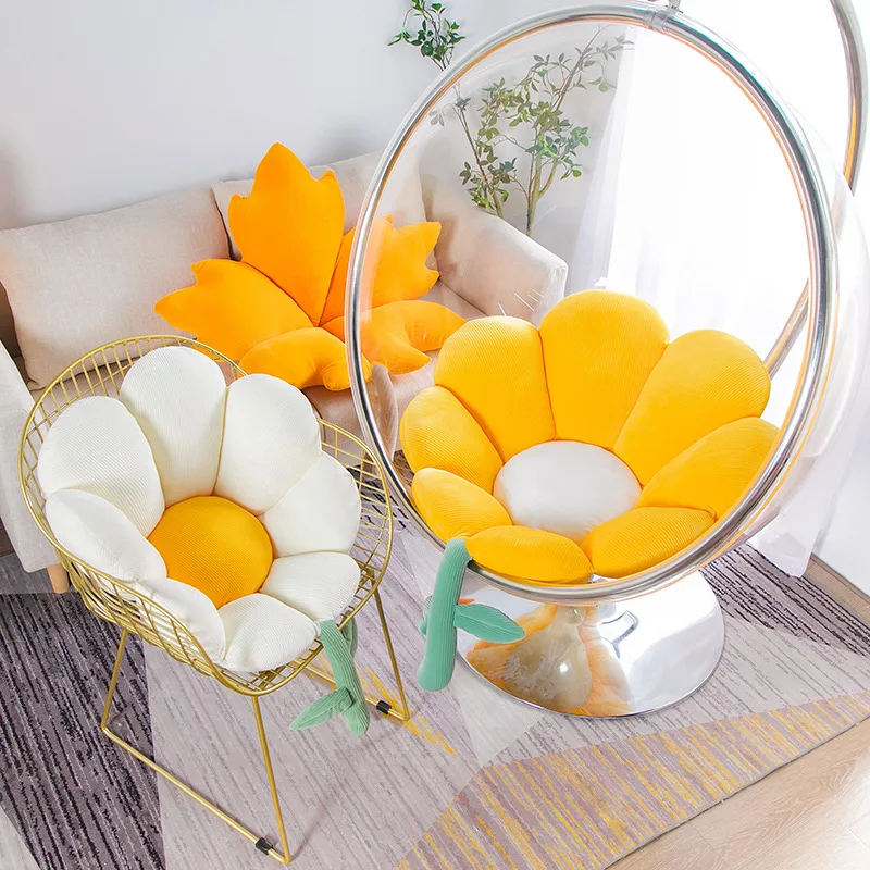 

70/80cm Kawaii Flowers Plush Toys Cute Soft Stuffed Plush Cushion Chair Sofa Butt Pad for Home Room Decoration Office Nap Dolls