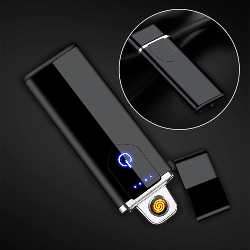 Электрическая зажигалка с зарядкой от USB портативные аксессуары многоцветные